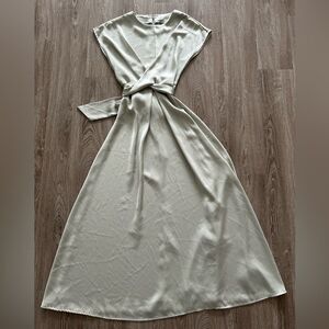 SHEIN Green Wrap Maxi Dress